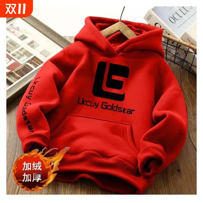 厂家直销秋冬季连帽加绒加厚卫衣