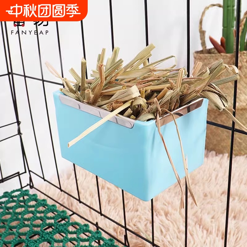 宠物食盆/兔子A1pf0-喂草器固定内置食器荷兰猪外置固定草