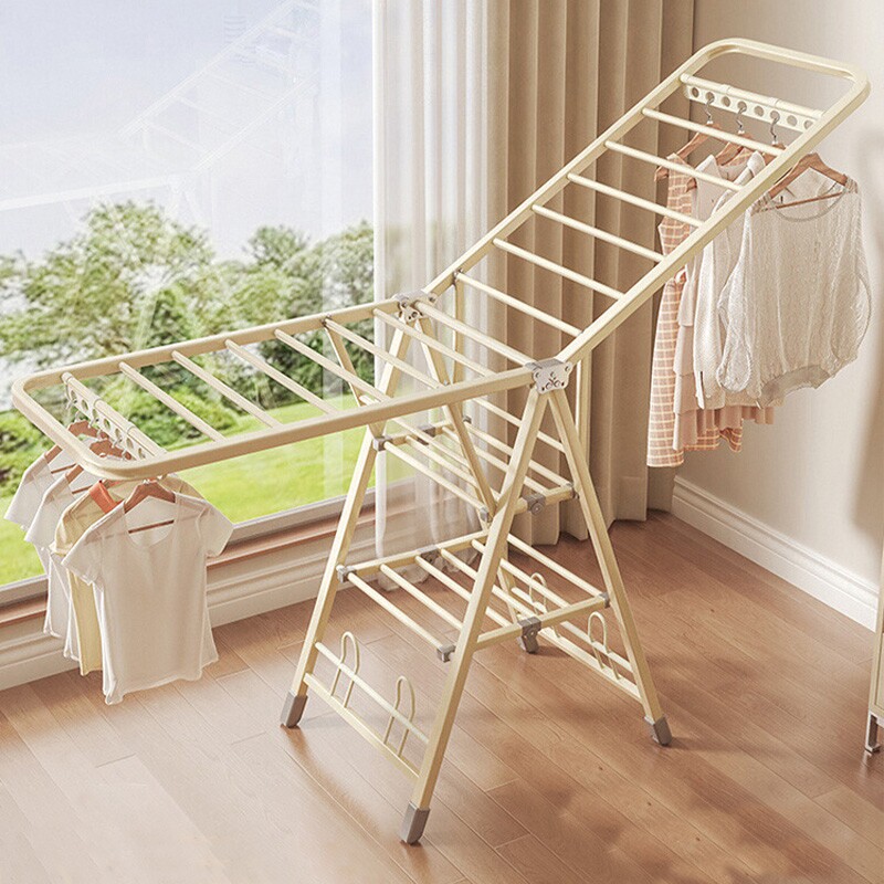 折叠晾衣架落地家用阳台凉晒挂衣架室内婴儿凉衣杆户外晒被子神器