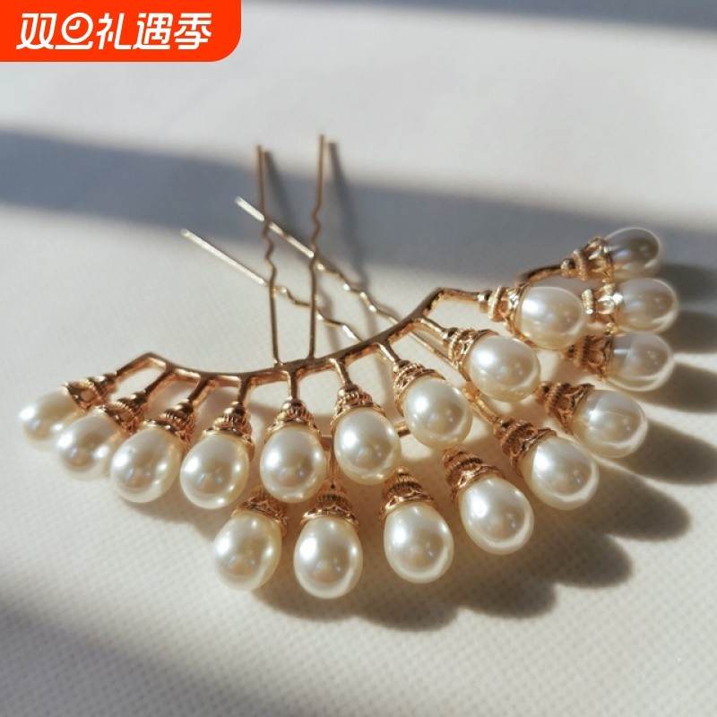 古装汉服头饰珍珠排钗排簪宋风明制发簪古风发插日常百搭配饰