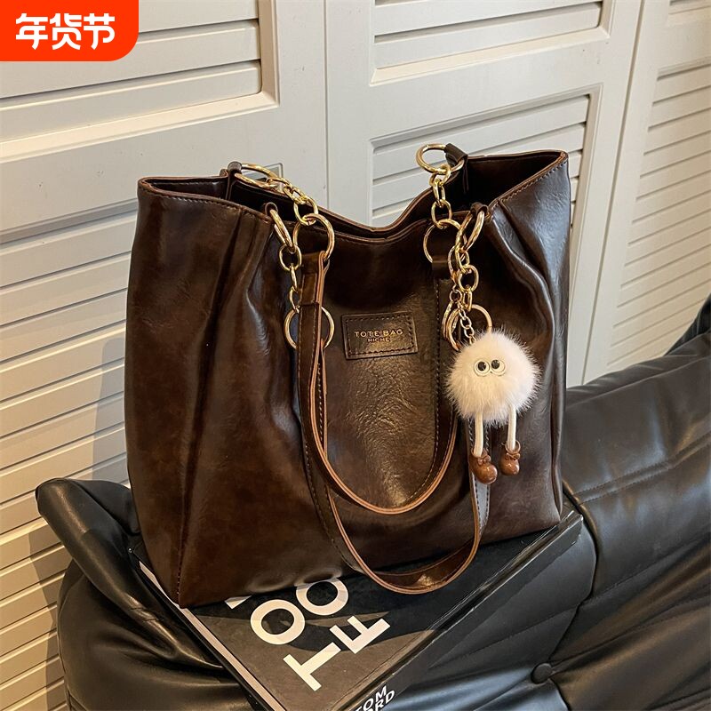 金玉鸟大容量托特包包女2024新款斜挎包大学生上课通勤包单肩包