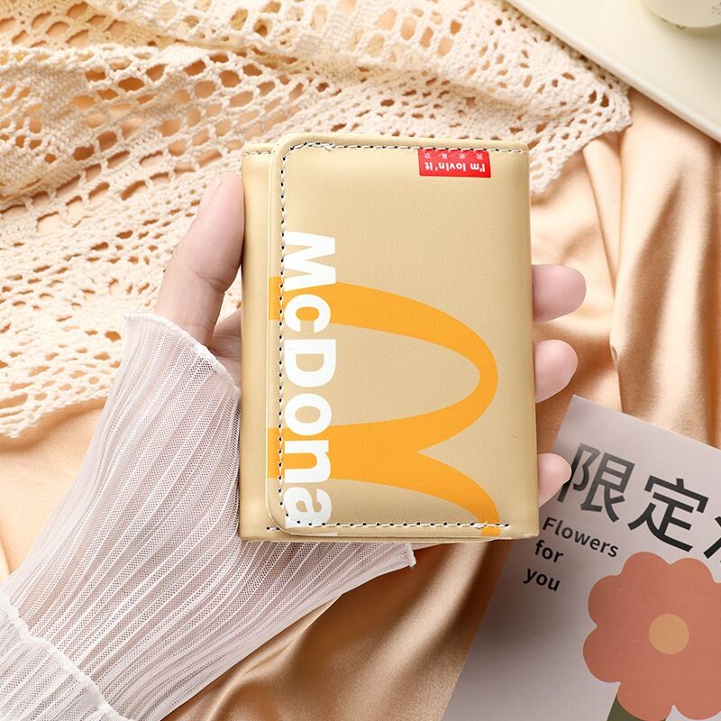 M记麦麦创意麦门钱包女学生卡包证件包收纳包零钱包男防消磁汉堡图片
