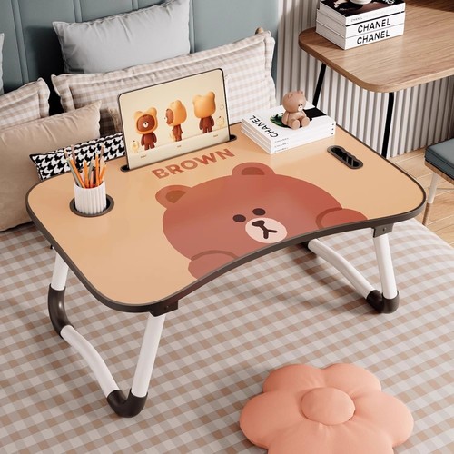 LINE布朗熊正版授权床上小桌子家用可折叠桌宿舍学生学习桌写字