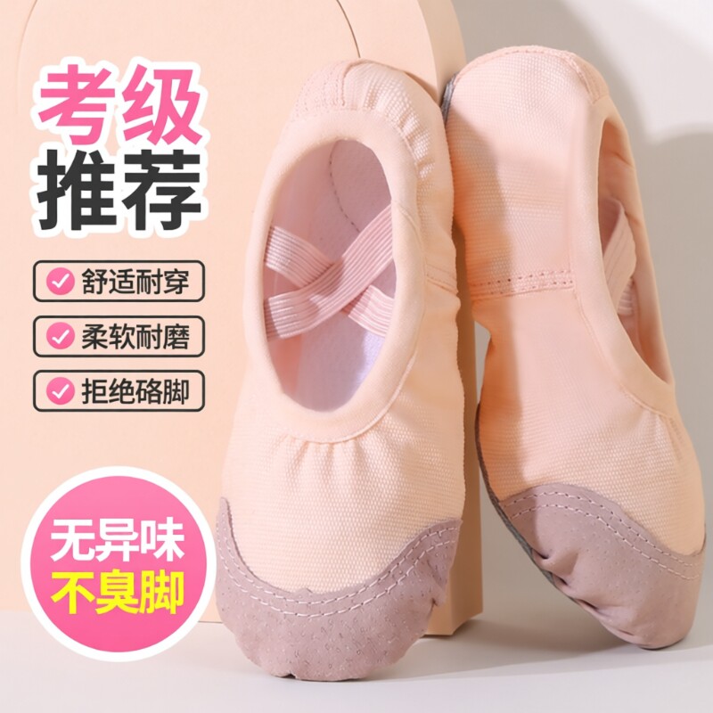 舞蹈鞋儿童女软底女童芭蕾练功鞋中国男童成人专用跳舞鞋2025新款