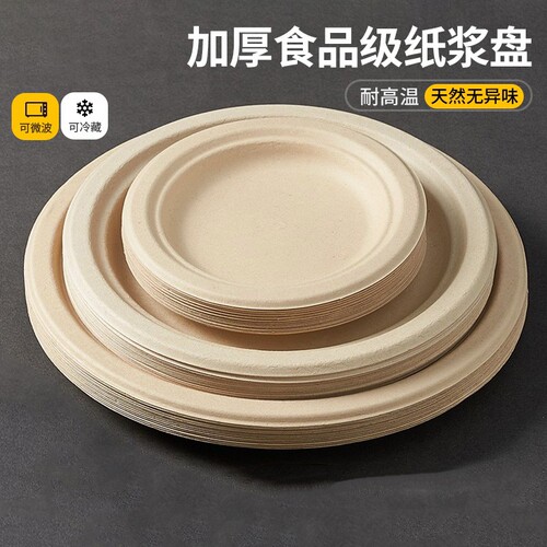 一次性餐盘食品级纸浆菜盘烧烤盘