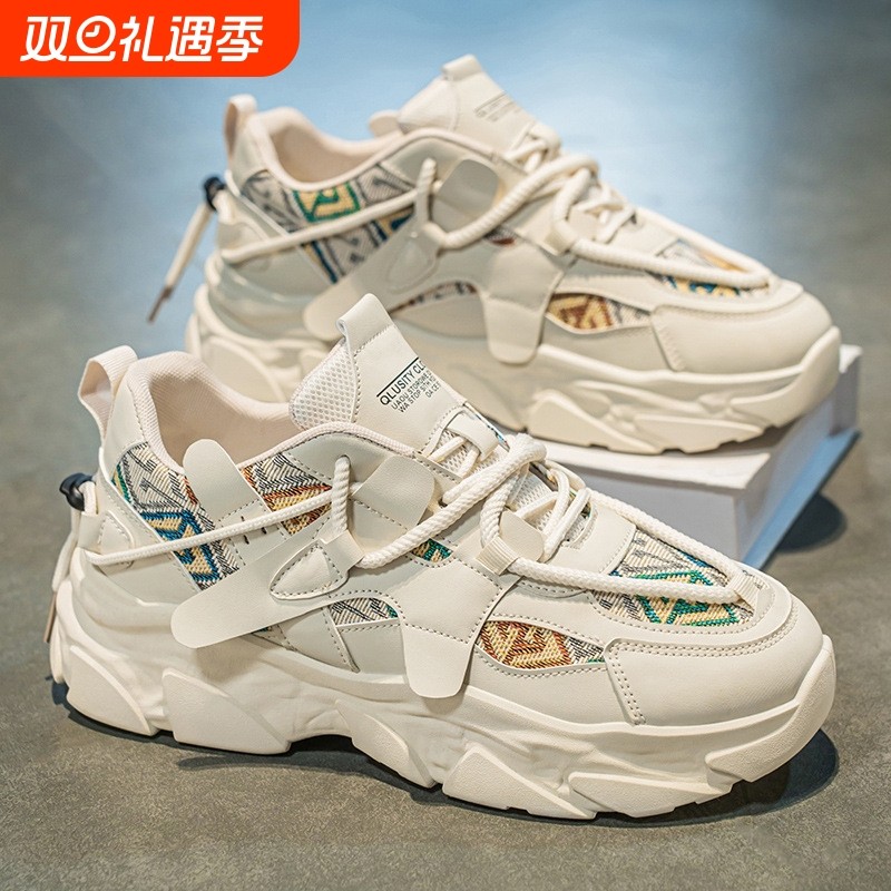 品牌断码夏季男鞋新款透气鞋子男士运动鞋潮流百搭厚底休闲跑步老