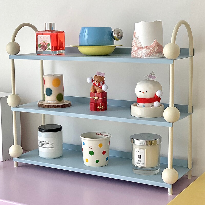 铁艺杯架多巴胺收纳架厨房桌面置物架分层多层台面客厅玄关好物