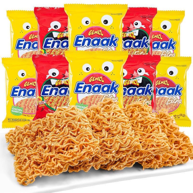 印尼进口GEMEZ小鸡Gemez干吃捏碎面碎怀旧办公室整箱辣味夜宵火辣