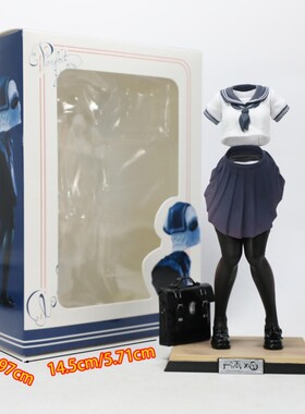 网红二次元美韩版JK制服透明女手办车载书架机箱摆件玩具