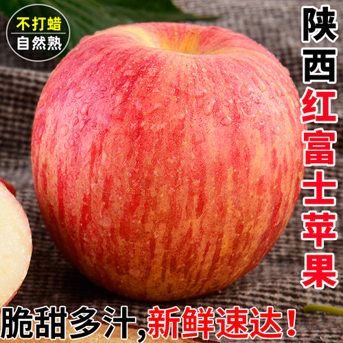 【超脆甜】陕西红富士丑苹果冰糖心脆甜平果当季水果新鲜整箱批发