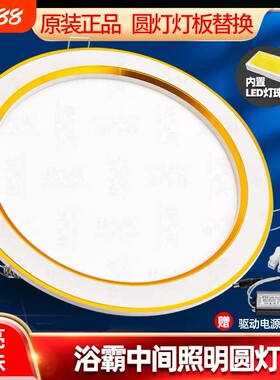 浴霸中间LED圆灯灯板集成吊顶