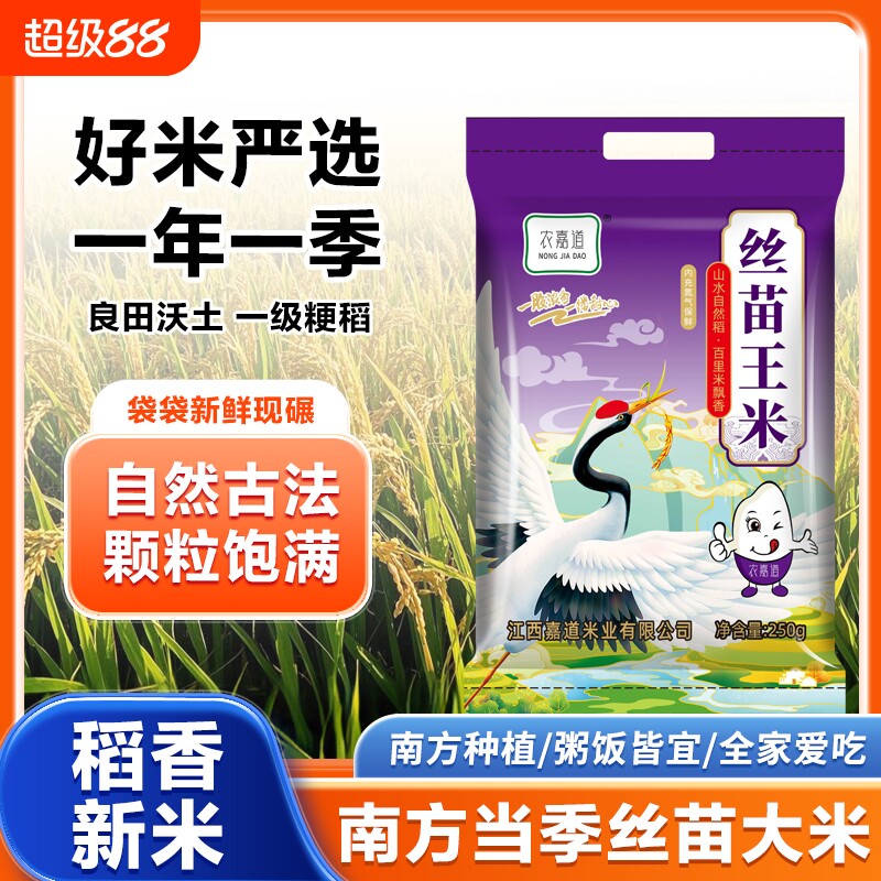 新品特价正宗丝苗王米当季南方长粒大米现磨当季新米250g批发大米图片