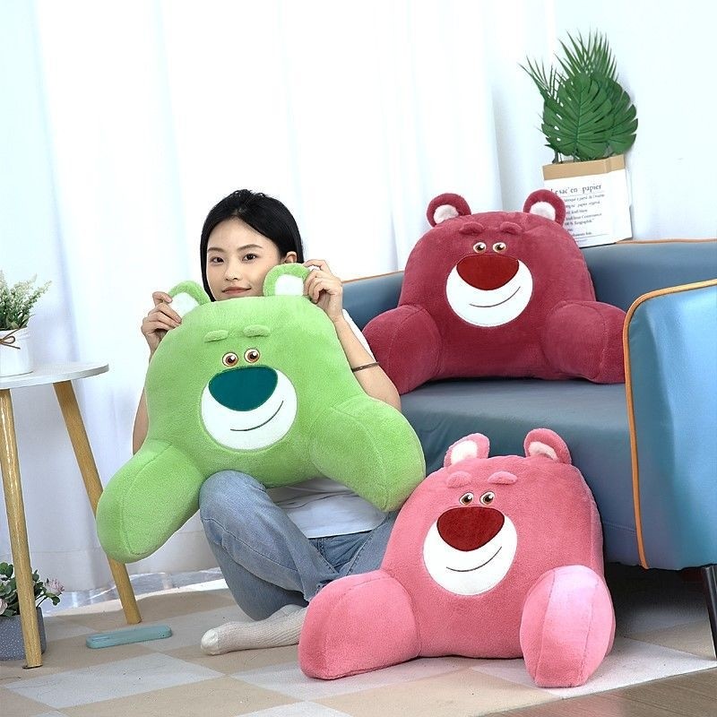 办公室椅子靠枕可爱卡通草莓熊抱枕女生床头大靠垫软包护腰大靠背,居家布艺,抱枕被,淘宝优惠券,粉丝福利购,淘宝优惠卷