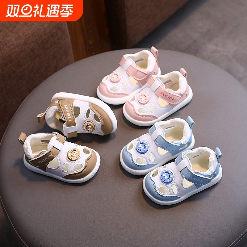 布前鞋宝宝凉鞋男童新款步鞋夏季婴儿女童鞋子软底婴幼儿机能学步