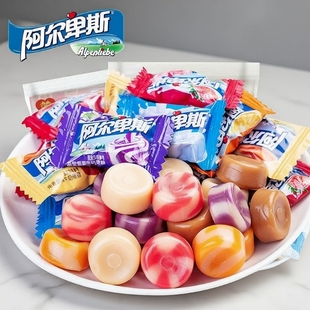 阿尔卑斯散装糖果牛奶水果硬糖软糖喜糖年货摆盘零食混合夹心混装