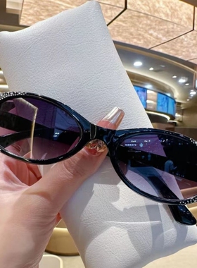 女士镶钻高清小众太阳镜时尚