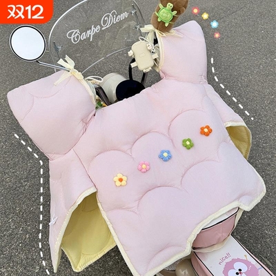 电动车挡风被冬季加绒加厚可爱女士高级感2025新款小型双面防水