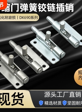 镀锌铁弹簧插销F6-20-N1A50WL/R伸缩门销可拆铰链柜门不锈钢插销