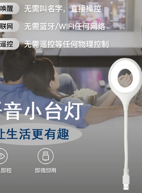 智能语音小夜灯说话开关灯usb照明灯床头led灯护眼台灯