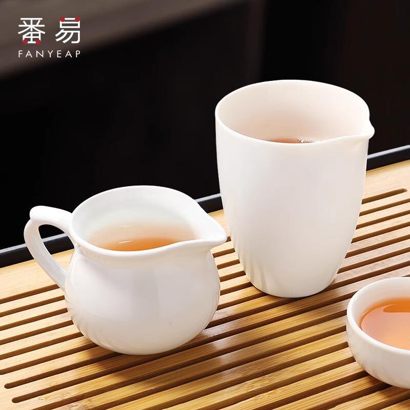 杯子/玻璃/公道杯B1pl700-陶瓷杯会客喝茶匀杯家用办公功夫