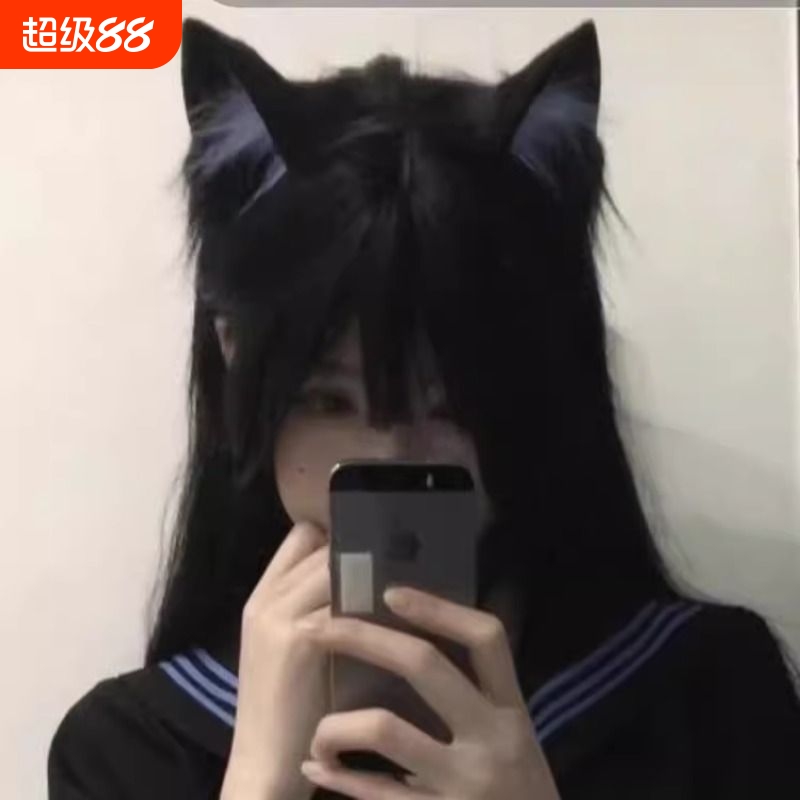 原创手作猫娘猫耳发箍头饰 cos仿真立体兽耳lolita可爱毛绒耳朵KC