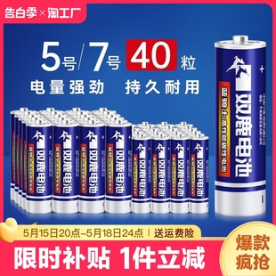 双鹿5五号7七号正品 碳性干电池儿童玩具电池空调电视遥控器计算器通用1.5v碱性电池