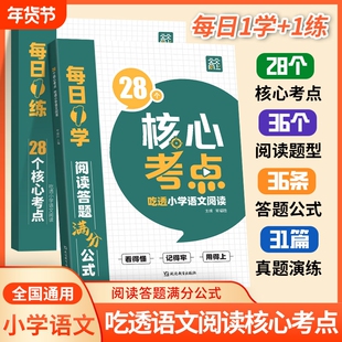2025天天向上28个核心考点吃透小学语文阅读一二三四五六年级人教版阅读理解专项训练书答题技巧万能公式法真思想常考题型满分重点