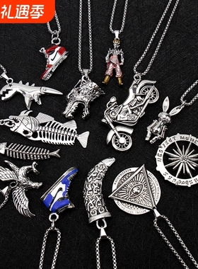 嘻哈项链男女小众潮流毛衣链配饰