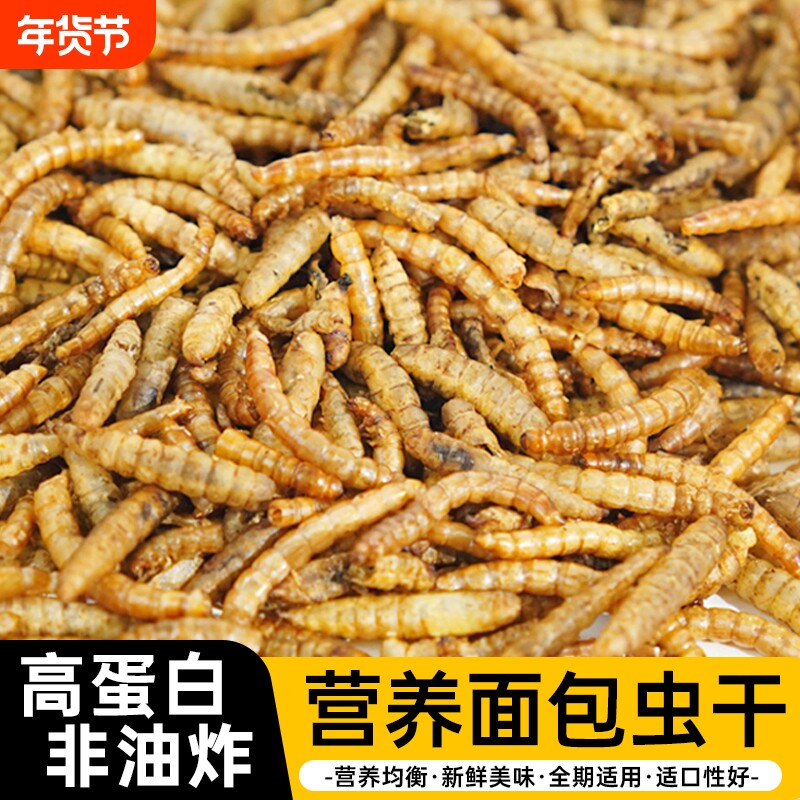 面包虫干黄粉虫喂鸟虎皮乌龟仓鼠龙鱼食龟鳖零食饵料守宫蜥蜴饲料