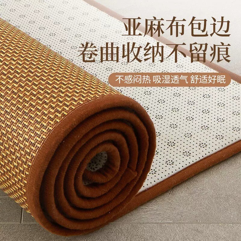 夏季藤席地毯加厚凉席客厅地垫卧室床垫日式榻榻米炕垫儿童爬行垫