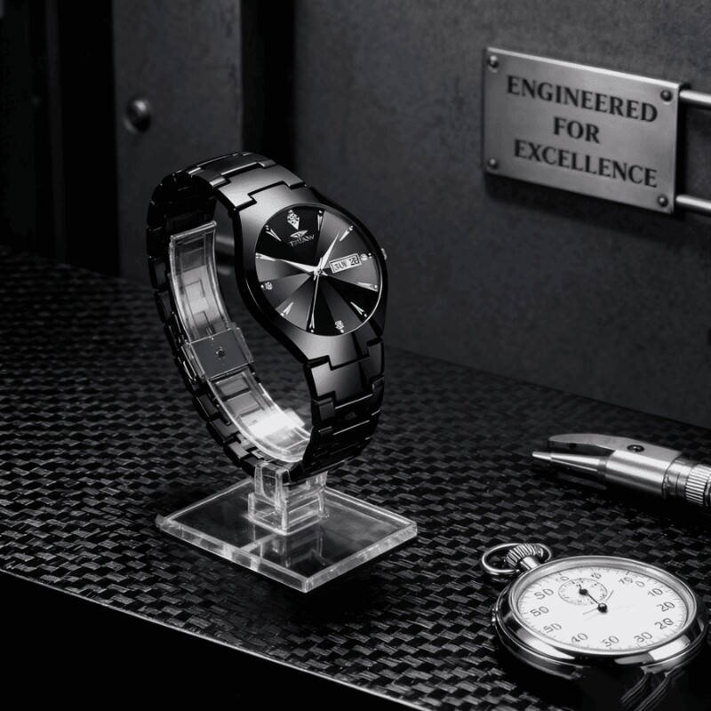 手表男款防水高级感全自动男表数字双日历防水腕表男机械风全自动