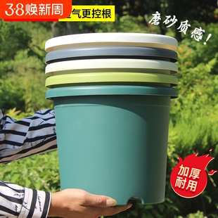 加厚阳台树脂花盆塑料青山透气Deepot家用加仑盆栽含托盘耐用种植