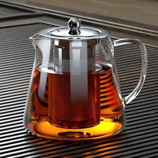 茶壶2025新款 耐高温茶水分离泡茶杯高硼硅玻璃茶杯茶具单壶煮