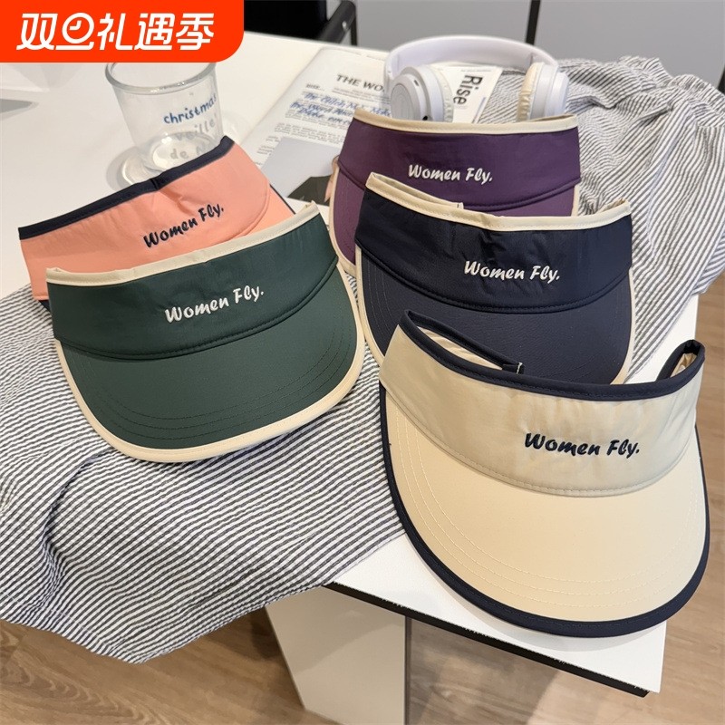 新款夏季亲子空顶帽韩版出游休闲防晒太阳男女童时尚速干遮阳帽子