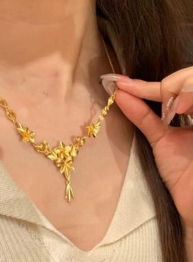卡纯诗金店同款沙金项链