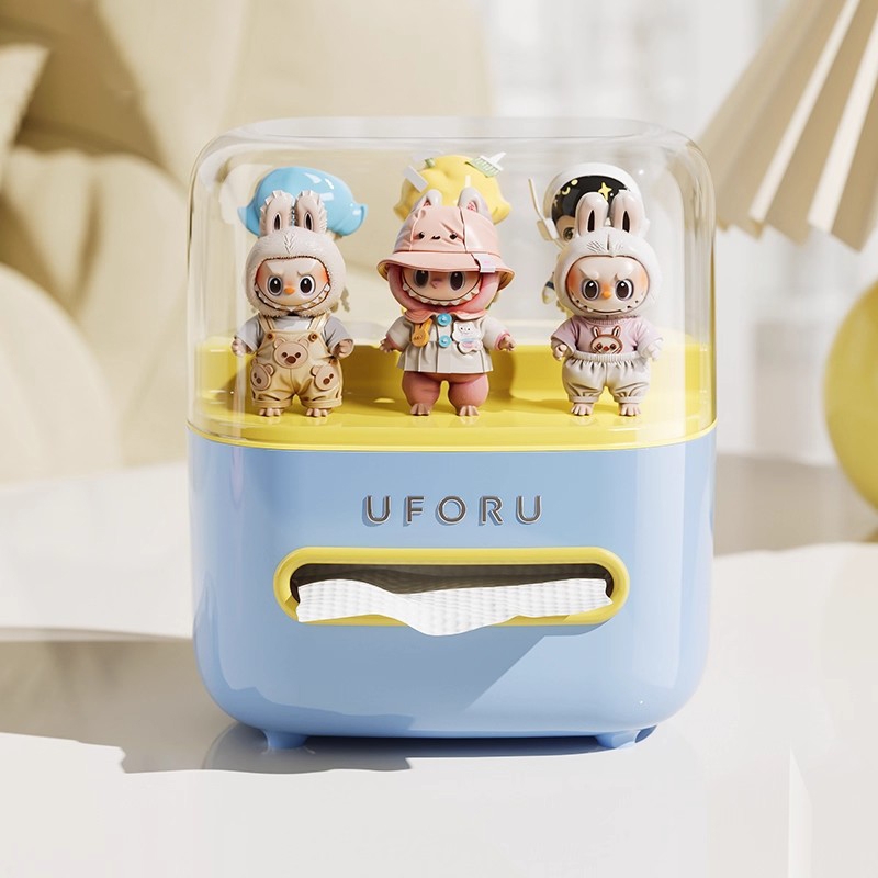 纸巾盒盲盒收纳星星人手办抽纸盒