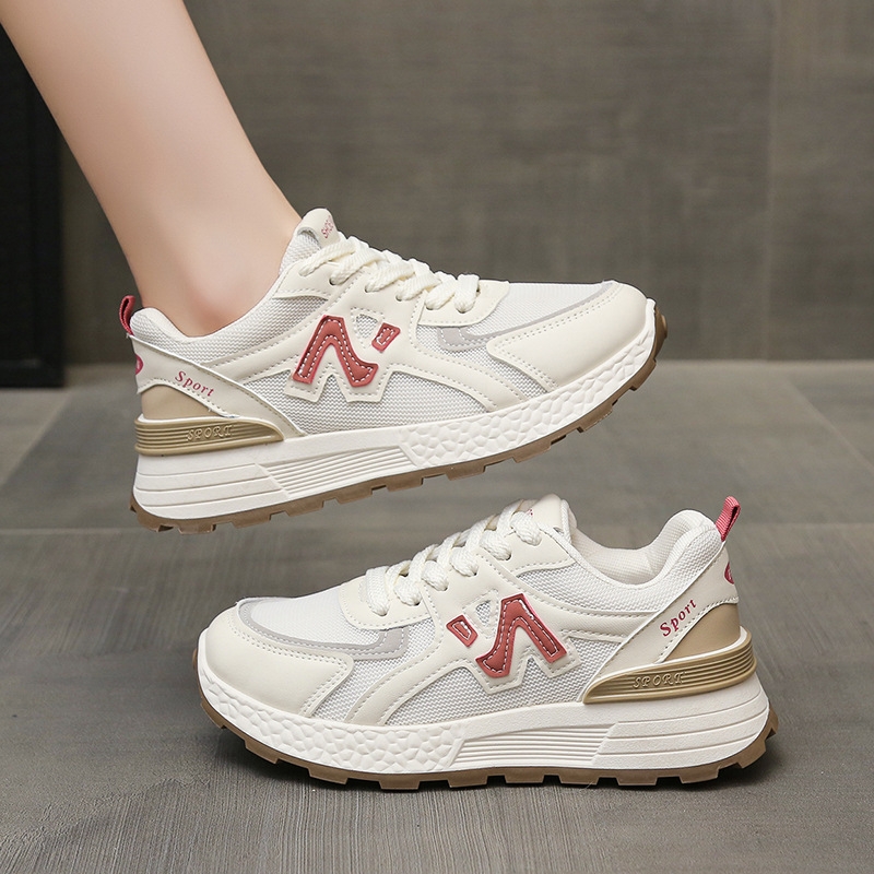 品牌断码爆款阿甘鞋女2025夏季新款薄款透气网面休闲运动鞋厚底增