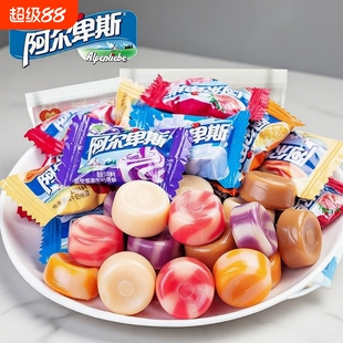 阿尔卑斯散装糖果牛奶水果硬糖软糖喜糖年货摆盘零食混合夹心混装