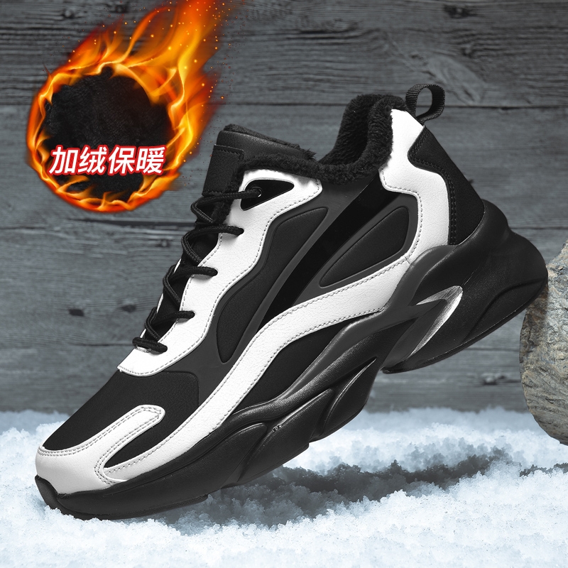 特大红运动休闲加绒保暖运动鞋