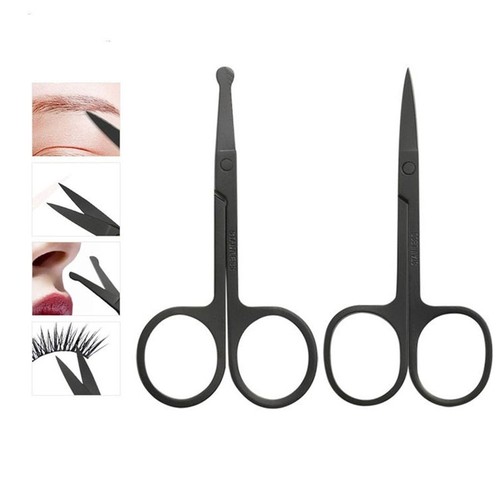 不锈钢修眉美容休眉尖头剪子工具圆头鼻毛修剪器小剪刀男多规格起