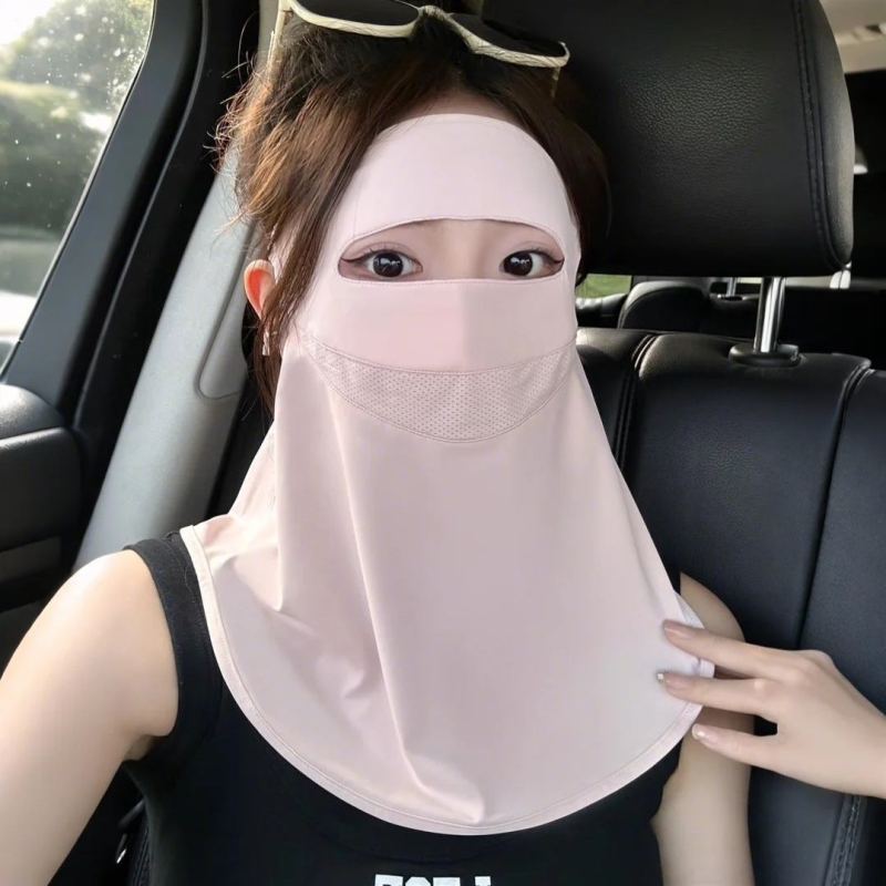 俞兆林防晒面罩遮脸护颈防紫外线夏季冰丝防晒口罩户外防护面具