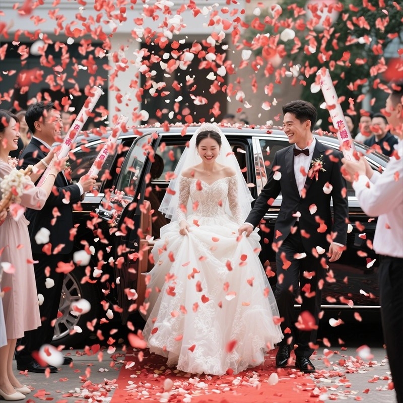 花瓣雨结婚礼炮礼花筒婚庆用品大全彩带手持喷花筒婚礼礼花枪红色