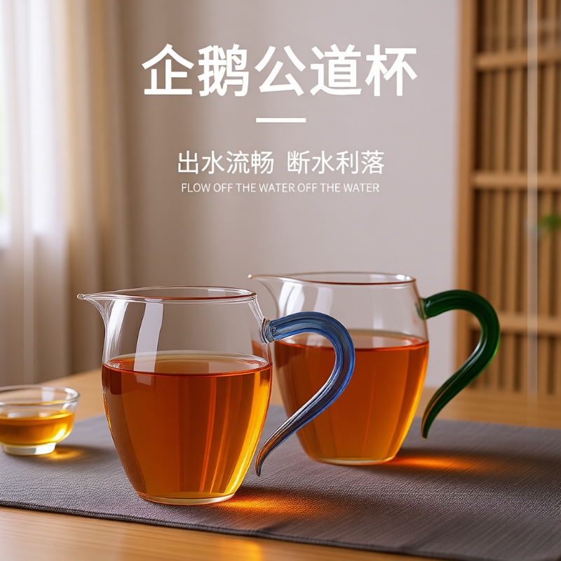 加厚玻璃泡茶公道杯|千人加购