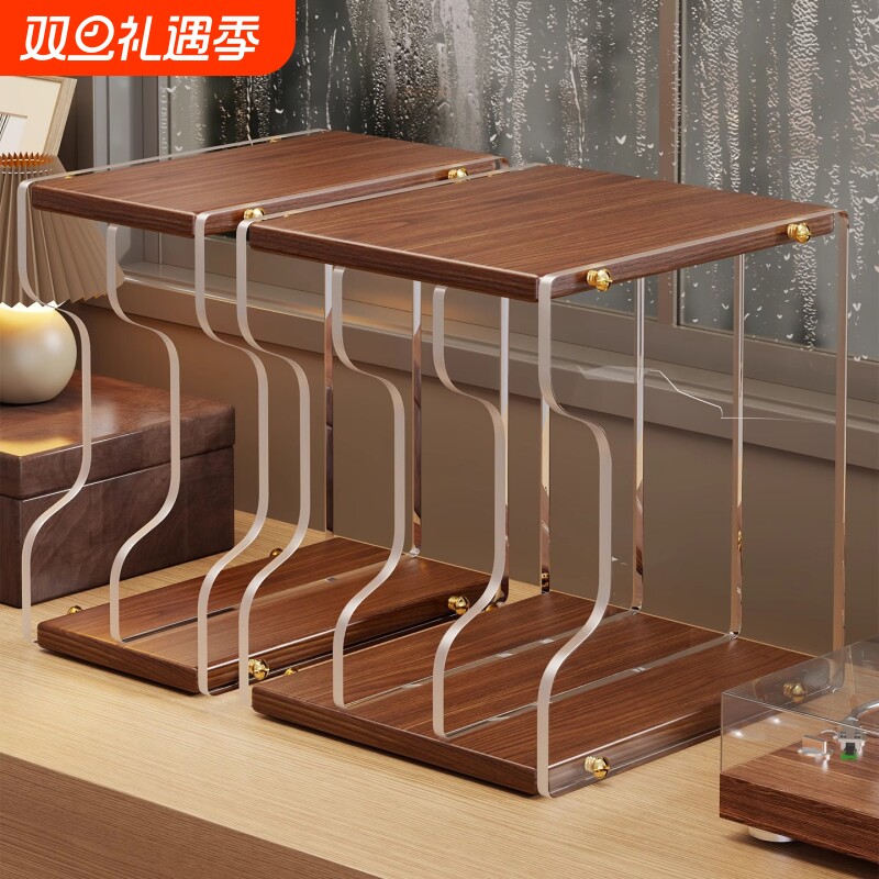 亚克力cd碟片收纳架黑胶唱片置物架落地碟片展示架桌面储物书柜