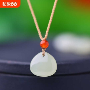 正品新疆和田玉福袋祥云锁吊坠小包包迷你款儿童生日礼物送妈妈