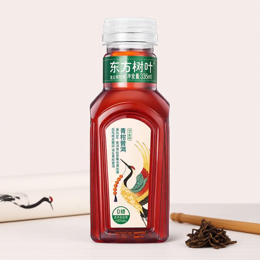 农夫山泉东方树叶335ml乌龙茶红茶茉莉花茶青柑普洱便携装无糖茶图片