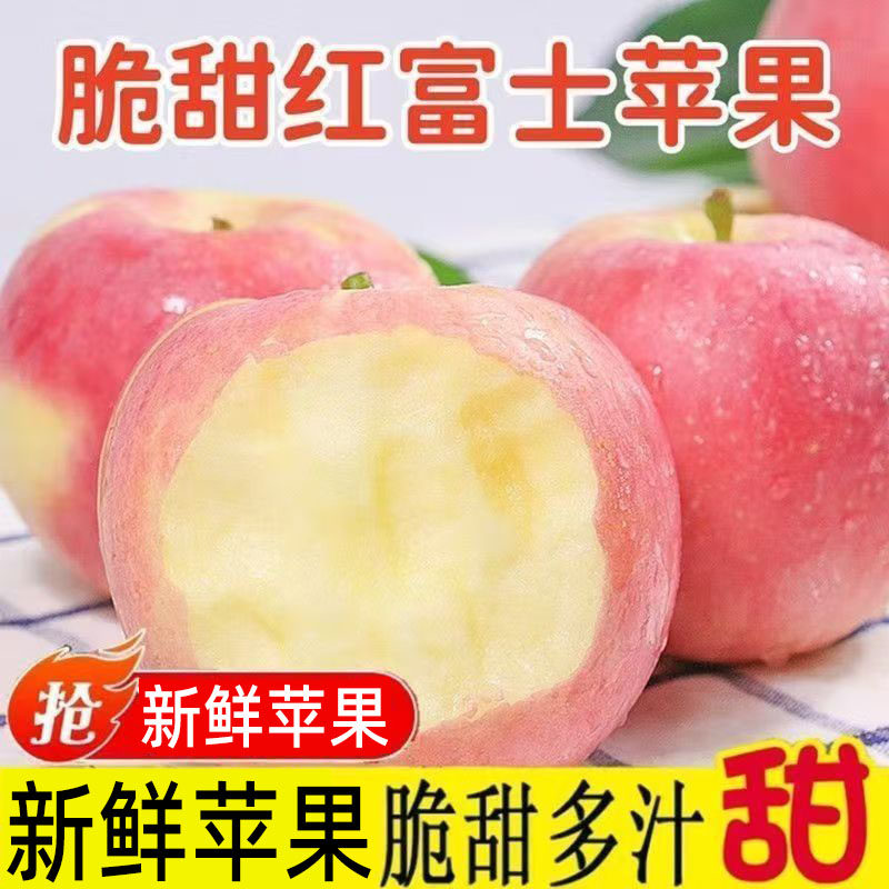 现货红富士苹果现摘当季新鲜红富士非冰糖心水果整箱保存脆甜农场