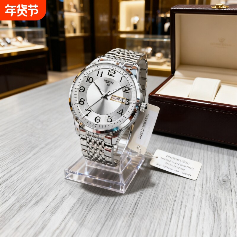 男款商务防水石英腕表镂空男士手表男正品名牌全自动非机械表钢带