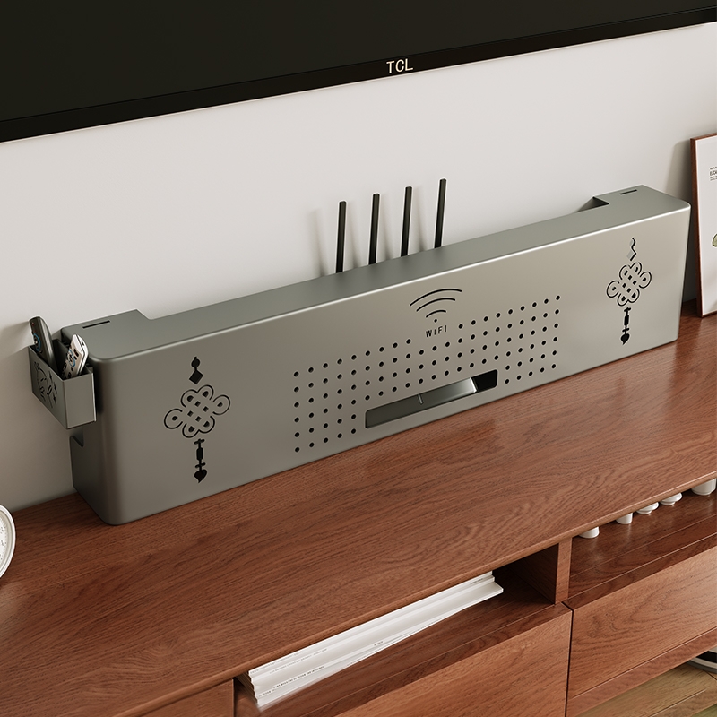 免打孔路由器收纳盒置物架