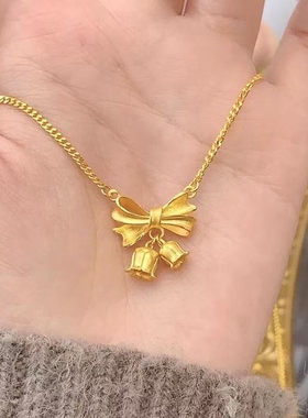 新款中式在逃公主蝴蝶结铃兰花项